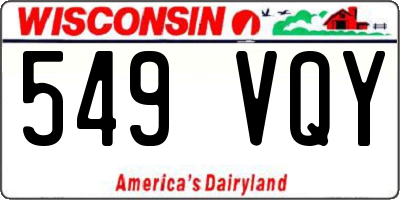 WI license plate 549VQY