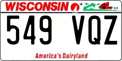 WI license plate 549VQZ