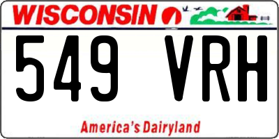 WI license plate 549VRH