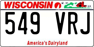 WI license plate 549VRJ