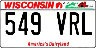 WI license plate 549VRL