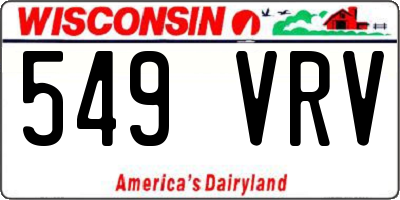WI license plate 549VRV