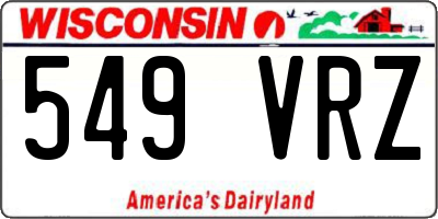 WI license plate 549VRZ
