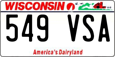 WI license plate 549VSA