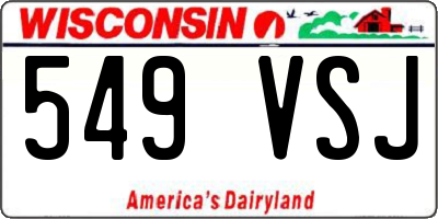 WI license plate 549VSJ