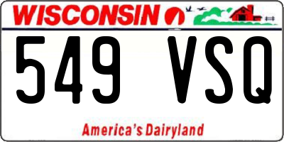 WI license plate 549VSQ