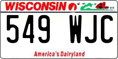 WI license plate 549WJC