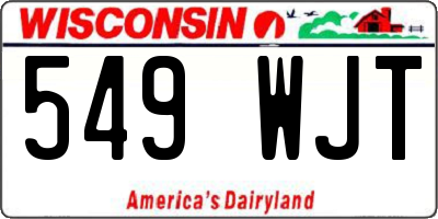 WI license plate 549WJT