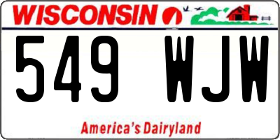 WI license plate 549WJW