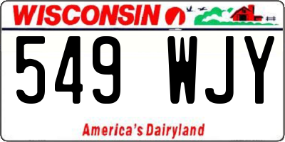 WI license plate 549WJY