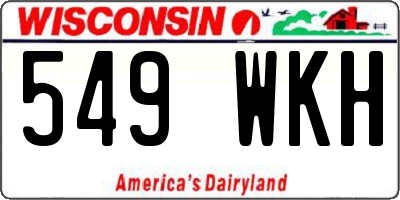 WI license plate 549WKH