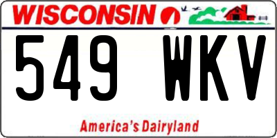 WI license plate 549WKV
