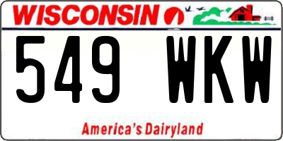 WI license plate 549WKW