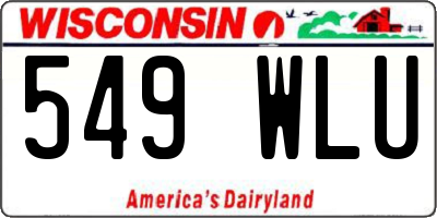 WI license plate 549WLU