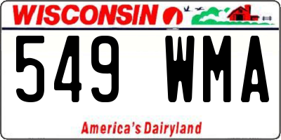 WI license plate 549WMA