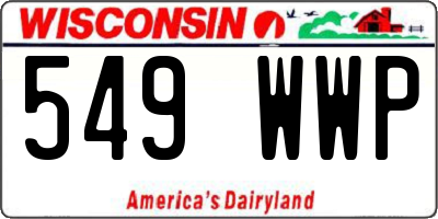 WI license plate 549WWP