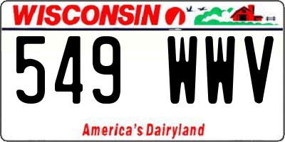 WI license plate 549WWV