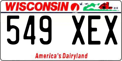 WI license plate 549XEX