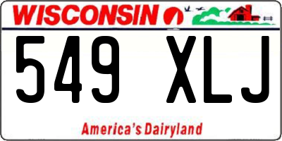 WI license plate 549XLJ