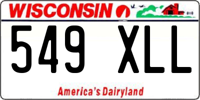WI license plate 549XLL