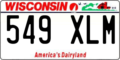 WI license plate 549XLM
