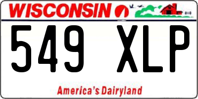 WI license plate 549XLP