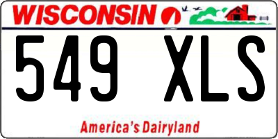 WI license plate 549XLS