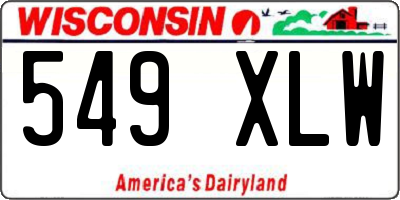 WI license plate 549XLW
