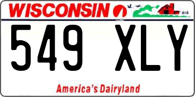WI license plate 549XLY
