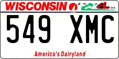 WI license plate 549XMC