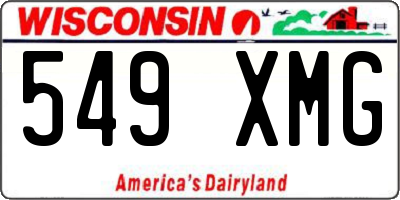 WI license plate 549XMG