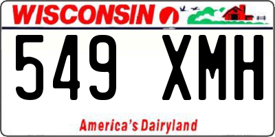 WI license plate 549XMH
