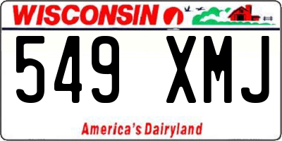 WI license plate 549XMJ