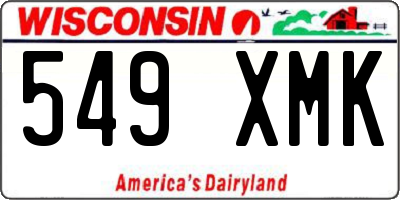 WI license plate 549XMK