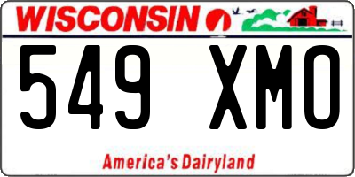 WI license plate 549XMO