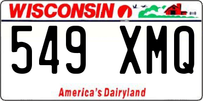 WI license plate 549XMQ