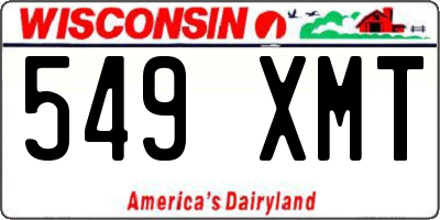 WI license plate 549XMT