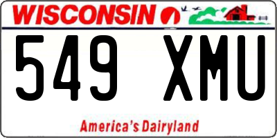 WI license plate 549XMU