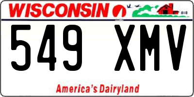WI license plate 549XMV