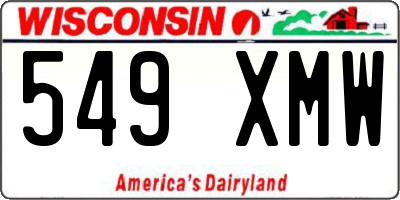 WI license plate 549XMW