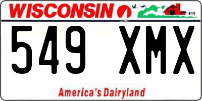 WI license plate 549XMX
