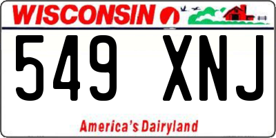 WI license plate 549XNJ