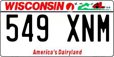 WI license plate 549XNM