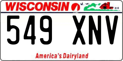 WI license plate 549XNV