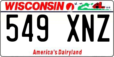 WI license plate 549XNZ