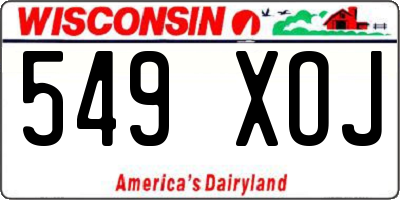 WI license plate 549XOJ