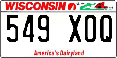 WI license plate 549XOQ
