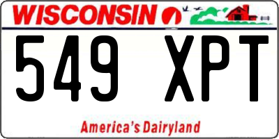 WI license plate 549XPT
