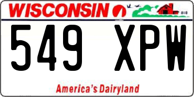 WI license plate 549XPW