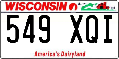 WI license plate 549XQI